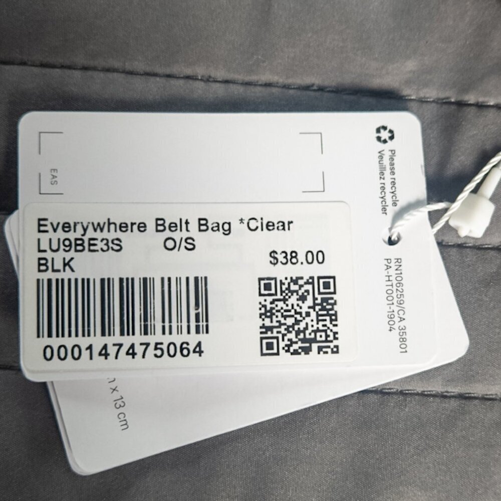 NWT Lululemon Everywhere Belt Bag 1L Clear - Picture 5 of 5